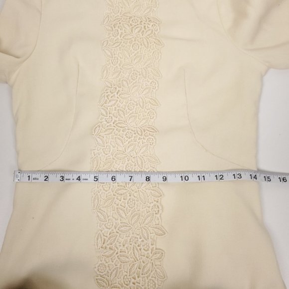 1960s handmade wedding dress with lace applique - Picture 8 of 12